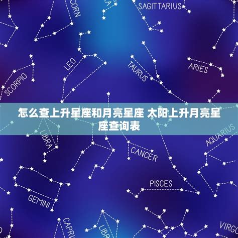 上升星座測試|上升星座，上升星座查詢表，在線查上升星座